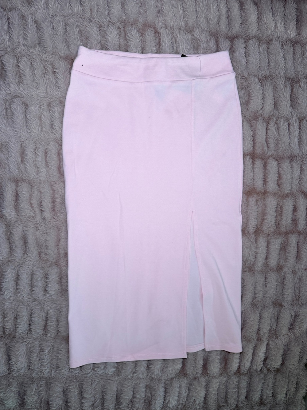 Forever 21 Light Pink Midi Skirt with Side Slit
